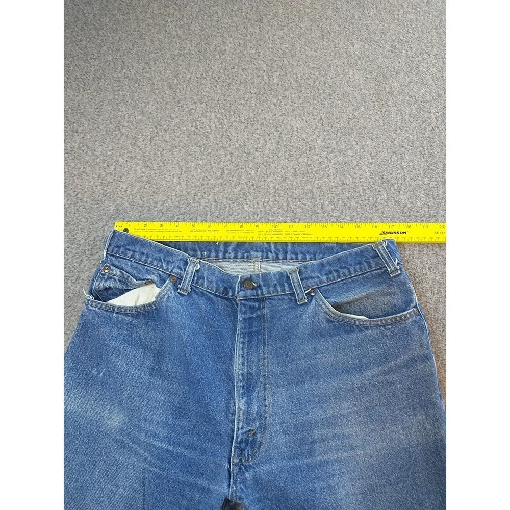 Vintage Levis Mens Medium Wash Straight Leg Denim Jeans Blue W34 L30